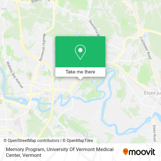 Memory Program, University Of Vermont Medical Center map