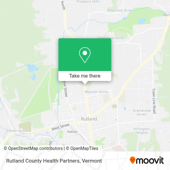 Rutland County Health Partners map