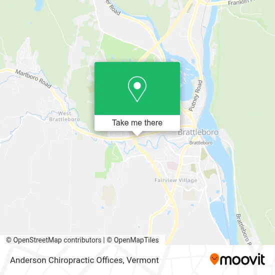 Anderson Chiropractic Offices map