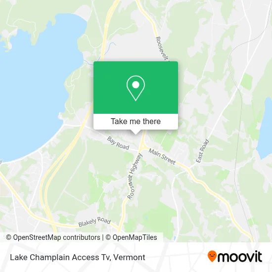 Lake Champlain Access Tv map