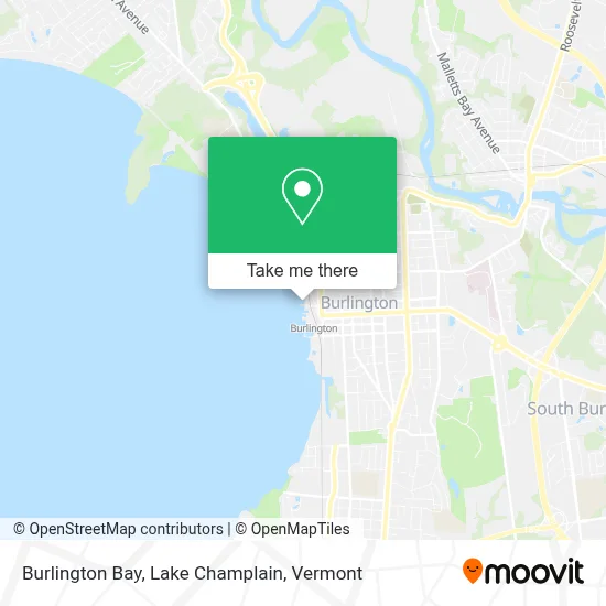 Burlington Bay, Lake Champlain map