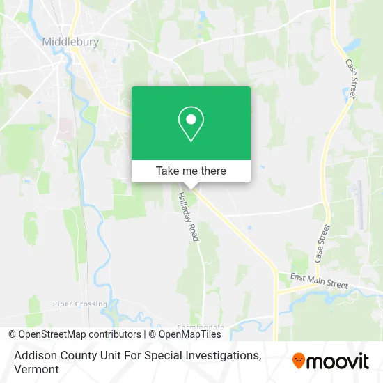 Addison County Unit For Special Investigations map