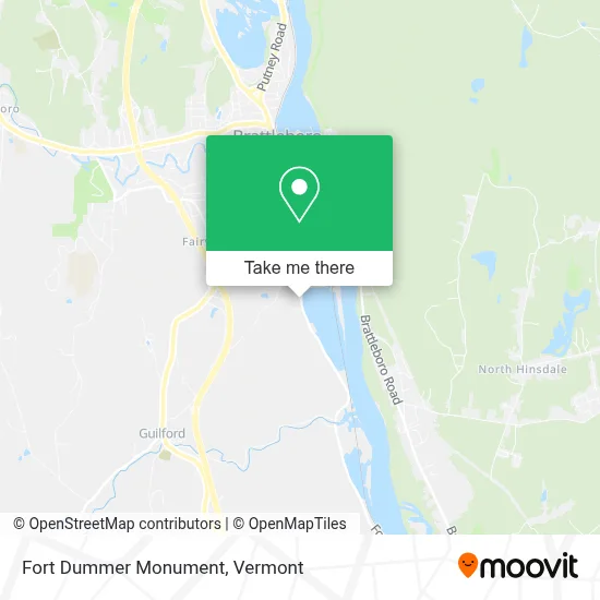 Fort Dummer Monument map