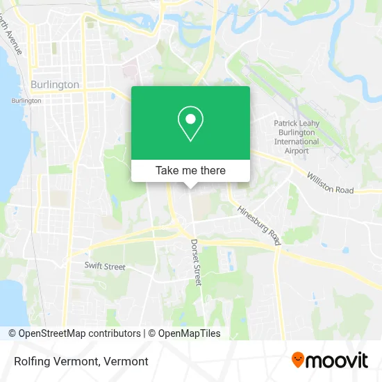 Rolfing Vermont map