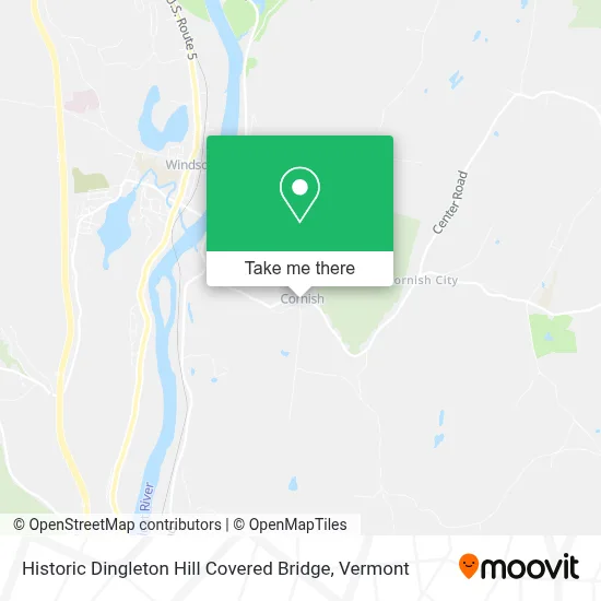 Historic Dingleton Hill Covered Bridge map