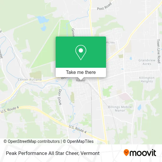 Peak Performance All Star Cheer map