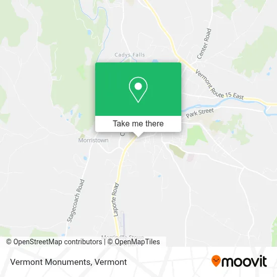 Vermont Monuments map