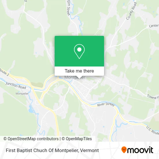 First Baptist Chuch Of Montpelier map