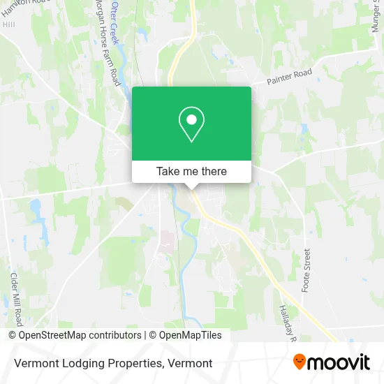 Vermont Lodging Properties map