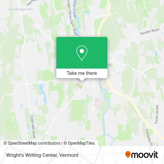 Wright's Writing Center map