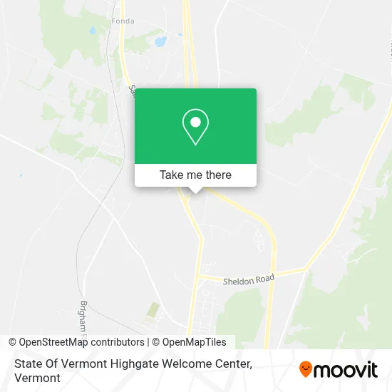State Of Vermont Highgate Welcome Center map