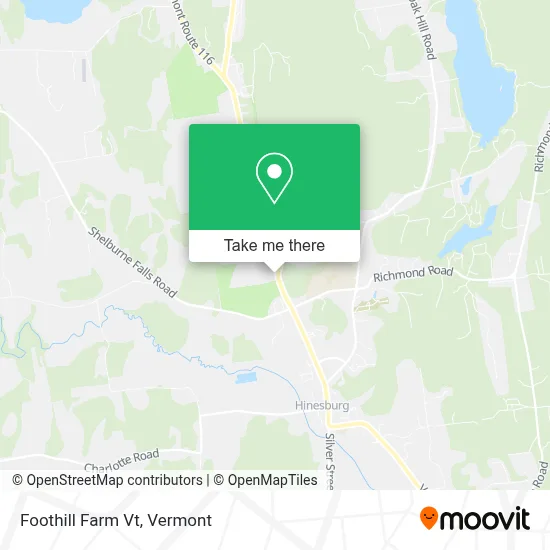 Foothill Farm Vt map