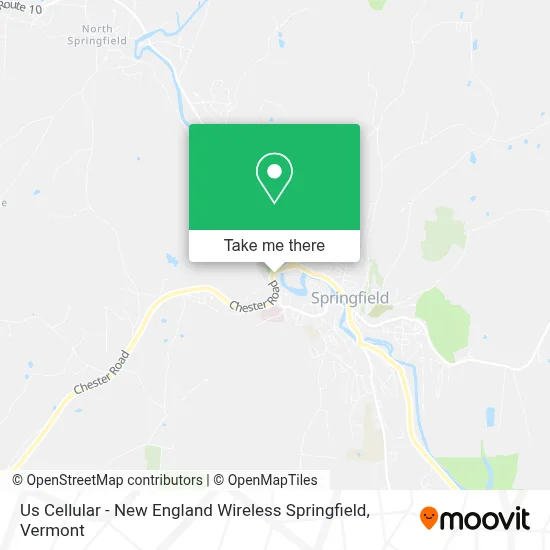 Us Cellular - New England Wireless Springfield map