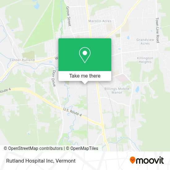 Rutland Hospital Inc map