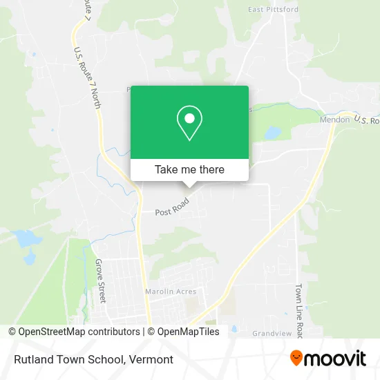 Rutland Town School map