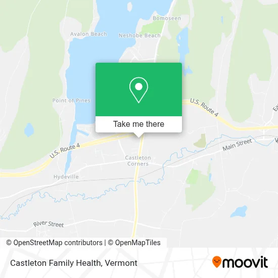 Castleton Family Health map