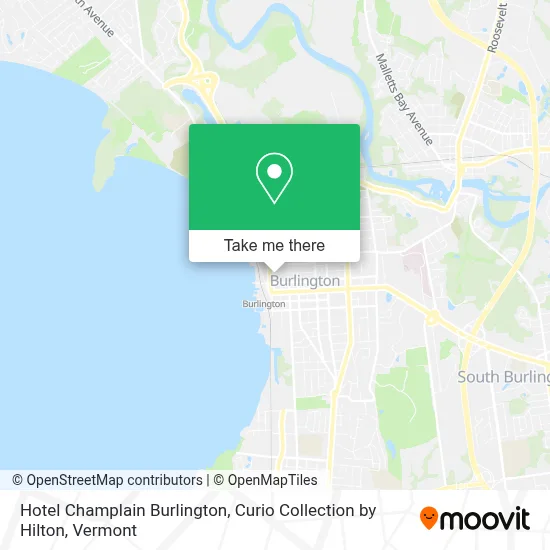 Hotel Champlain Burlington, Curio Collection by Hilton map