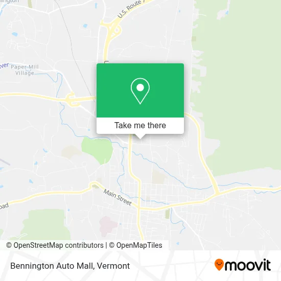 Bennington Auto Mall map