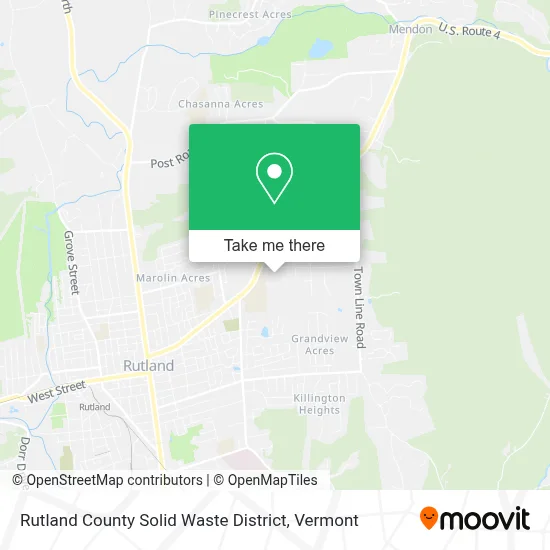 Rutland County Solid Waste District map