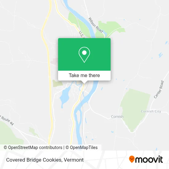 Covered Bridge Cookies map
