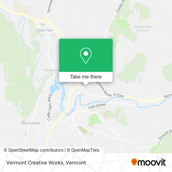 Vermont Creative Works map