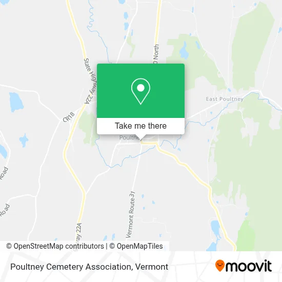 Poultney Cemetery Association map