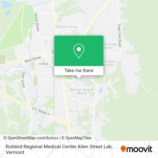 Rutland Regional Medical Center Allen Street Lab map