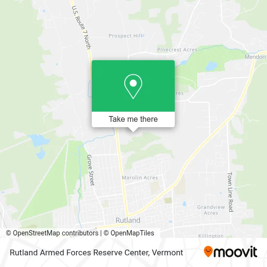 Rutland Armed Forces Reserve Center map