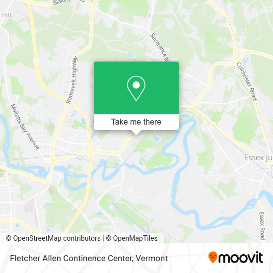 Fletcher Allen Continence Center map