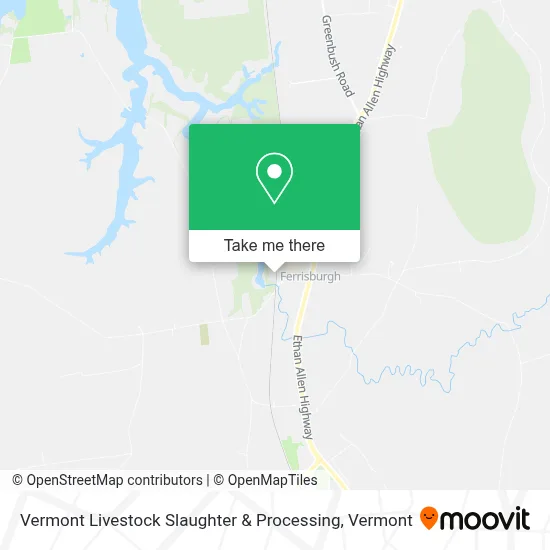 Vermont Livestock Slaughter & Processing map