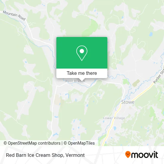 Red Barn Ice Cream Shop map