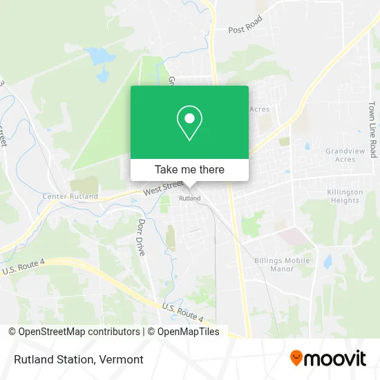 Rutland Station map