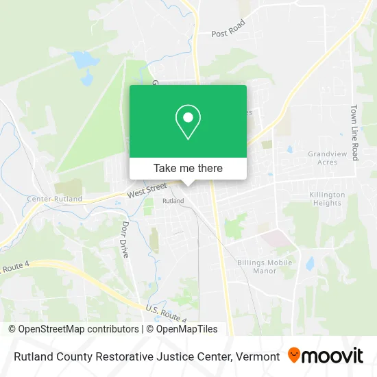 Rutland County Restorative Justice Center map