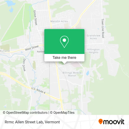 Rrmc Allen Street Lab map