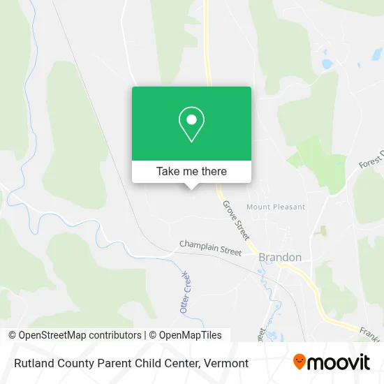 Rutland County Parent Child Center map