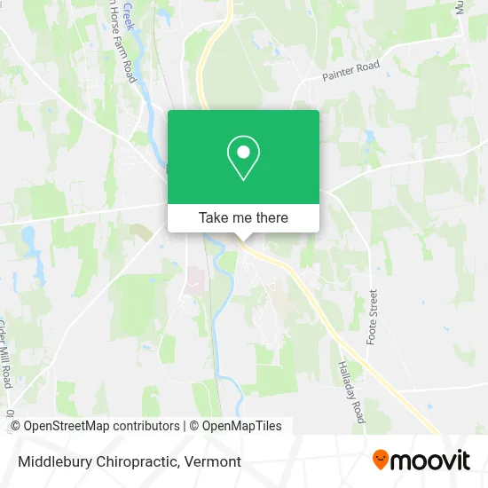 Middlebury Chiropractic map