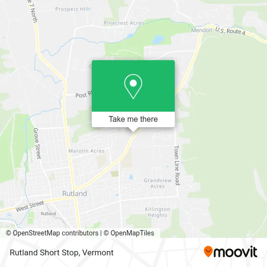 Rutland Short Stop map