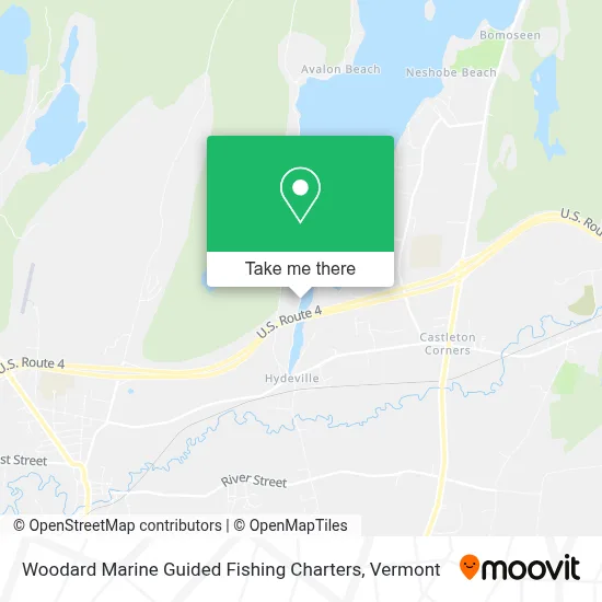 Woodard Marine Guided Fishing Charters map
