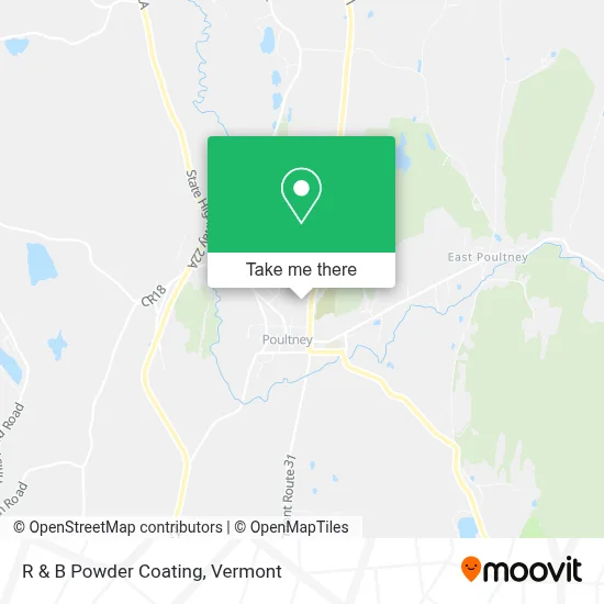 R & B Powder Coating map