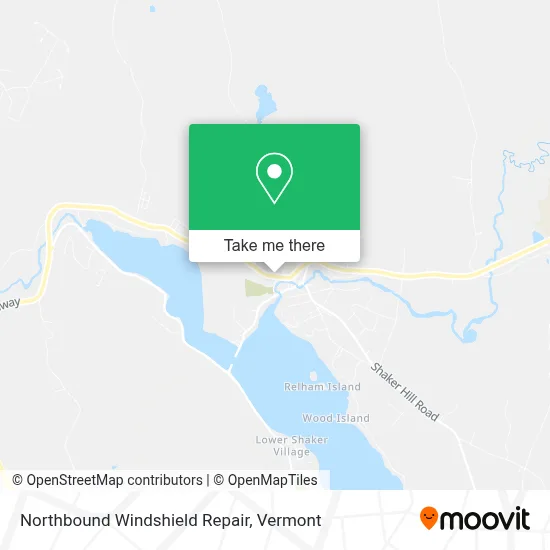 Northbound Windshield Repair map