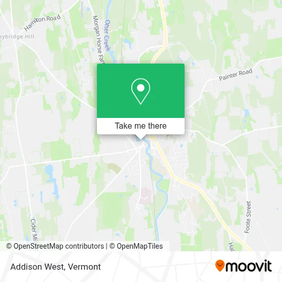 Addison West map