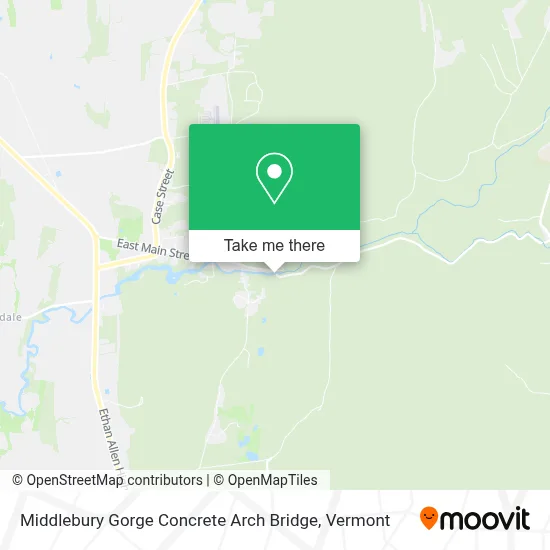 Middlebury Gorge Concrete Arch Bridge map
