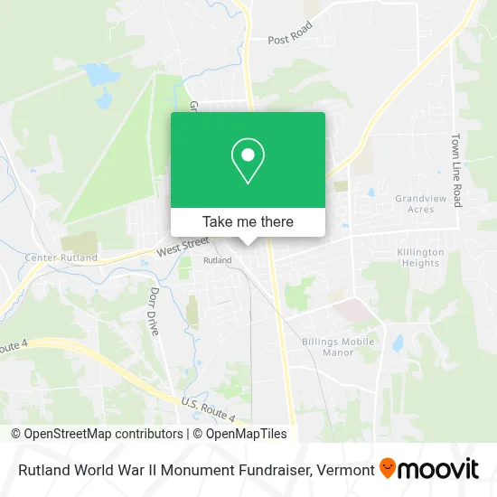 Rutland World War II Monument  Fundraiser map