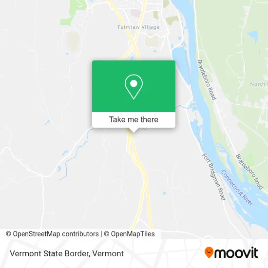 Vermont State Border map