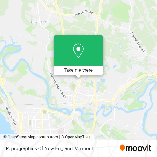 Reprographics Of New England map