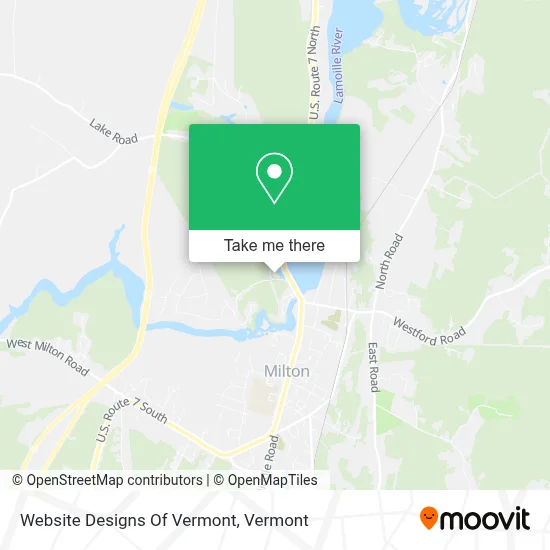 Website Designs Of Vermont map