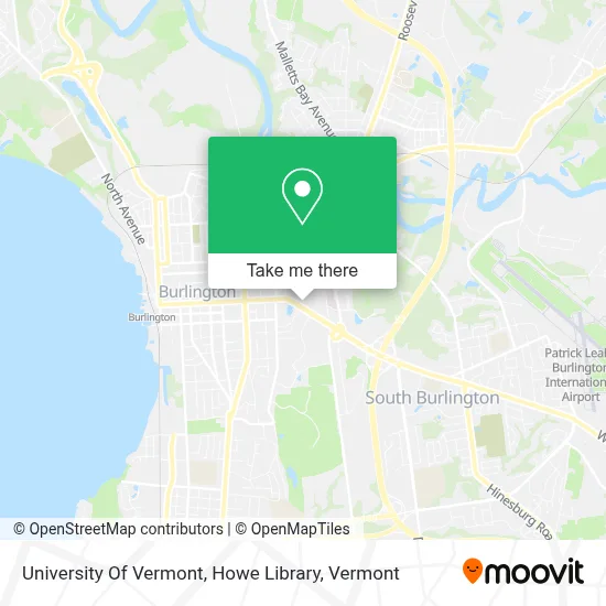 University Of Vermont, Howe Library map
