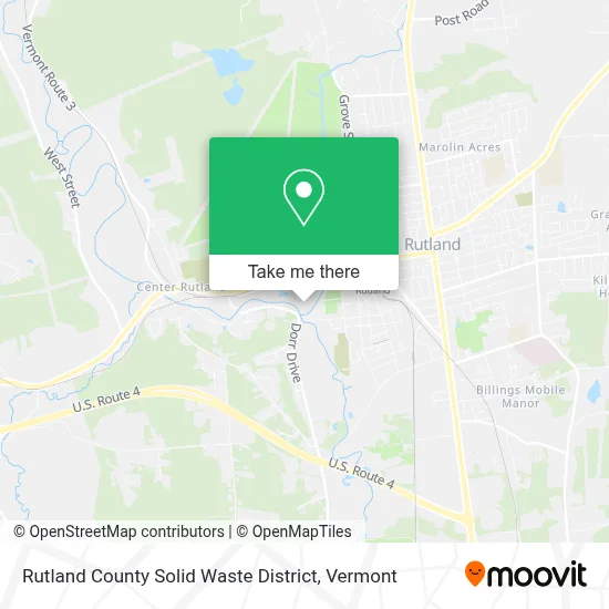 Rutland County Solid Waste District map