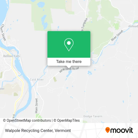 Walpole Recycling Center map