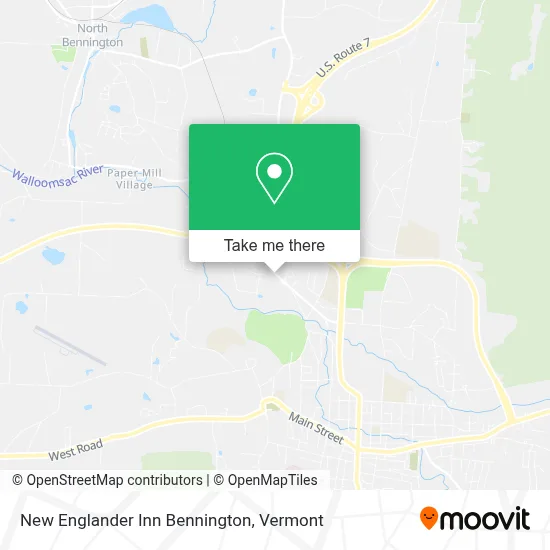 New Englander Inn Bennington map